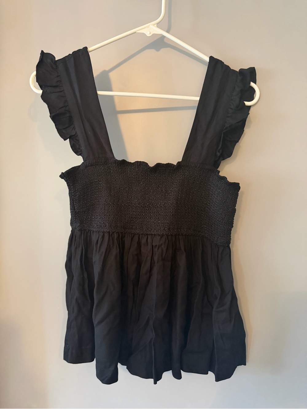 Smocked Ruffle Babydoll Top